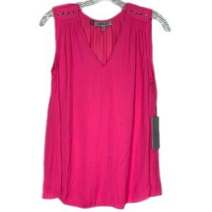 Jennifer Lopez JLO Top Blouse Sleeveless V Neck XS